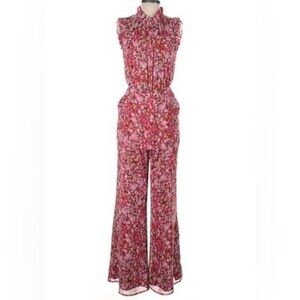 ALI & JAY Pink Floral Sleeveless Wide-Leg Jumpsuit